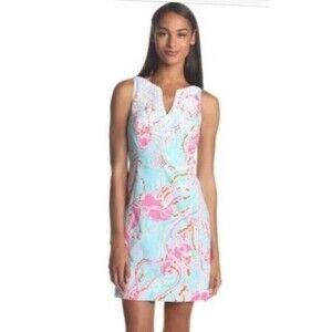 Lilly Pulitzer Dress Jellyfish Gabby Shift Summer Lined Womens Size 2
